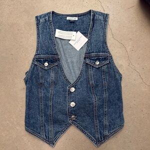 American Eagle denim vest, size small, with tags